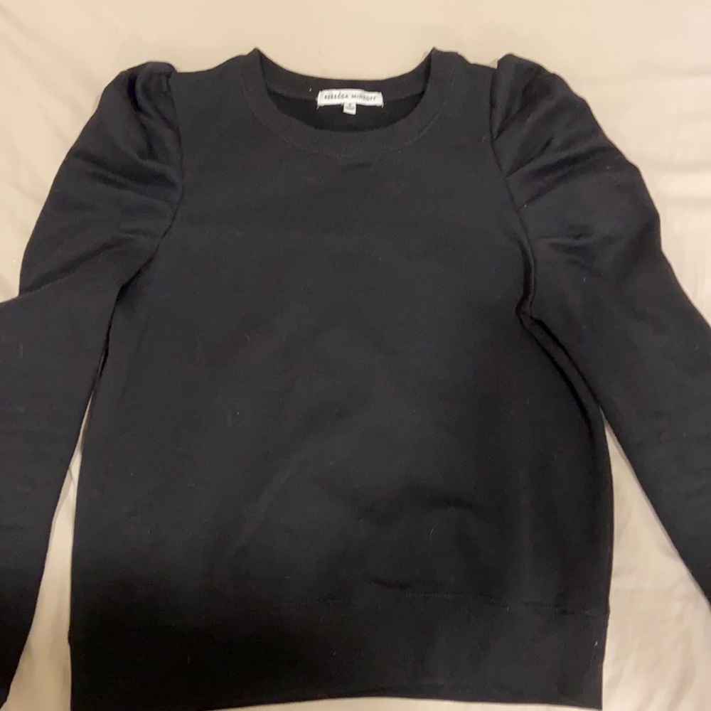 REBECCA MINKOFF ROUCHED SLEEVE TOP